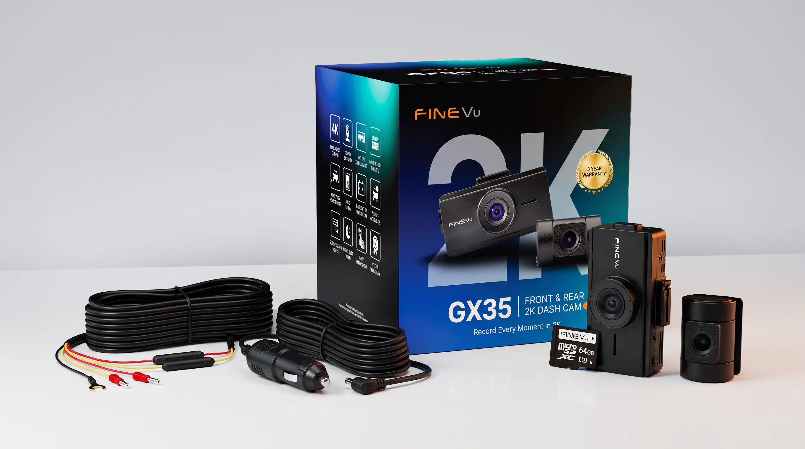 FineVu GX35 box contents
